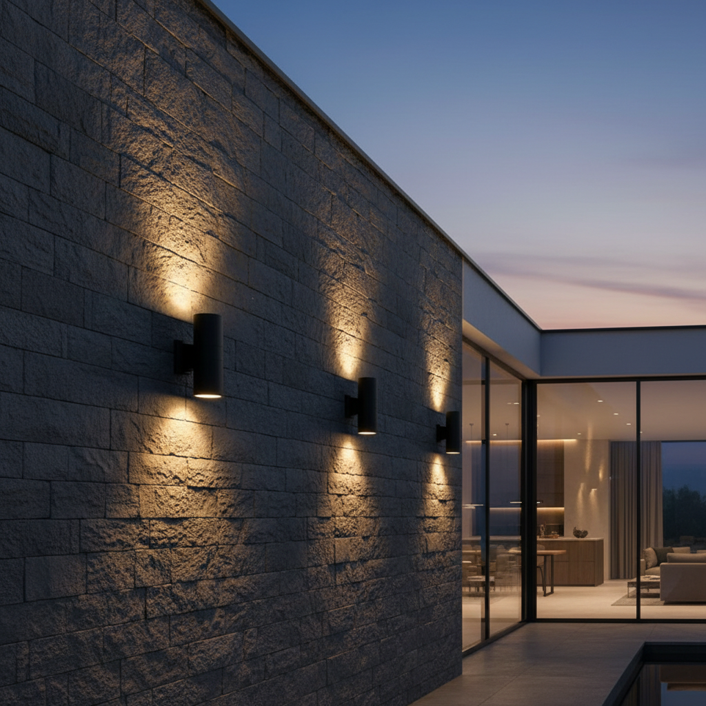 Cylindra 200 Bi-Directional Facade Sconce Primary Perspective