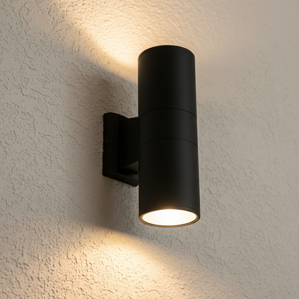 Cylindra 200 Bi-Directional Facade Sconce Angle 3