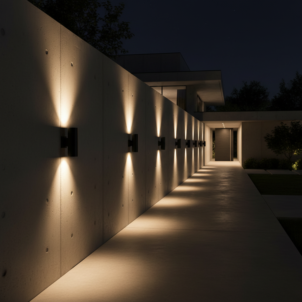 Cylindra 200 Bi-Directional Facade Sconce Detail Perspective