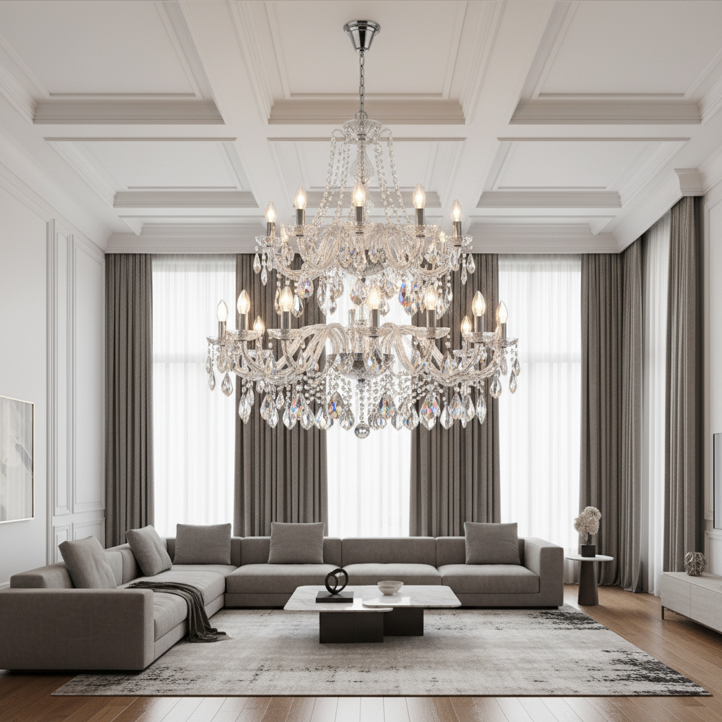 Empress 12-Arm K9 Crystal Chandelier Primary Perspective