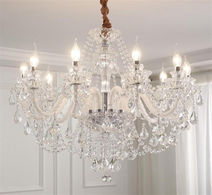 Empress 12-Arm Two-Tier K9 Crystal Chandelier
