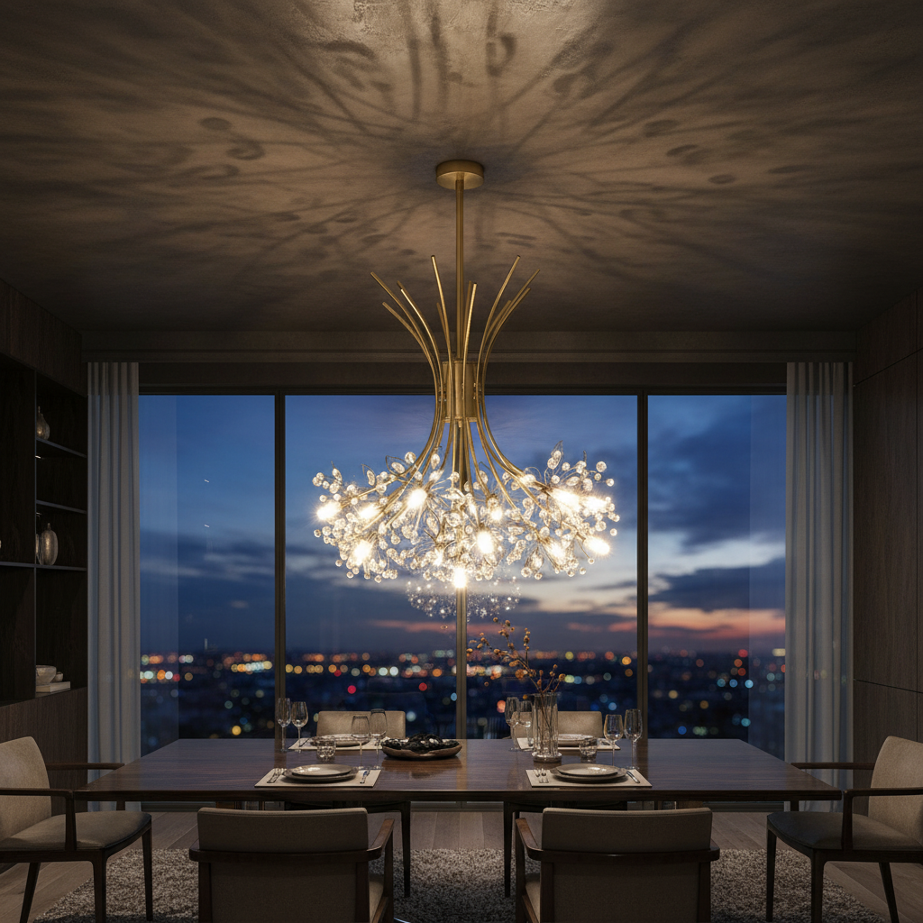 Fiora 85cm Crystal Bouquet Chandelier Detail Perspective