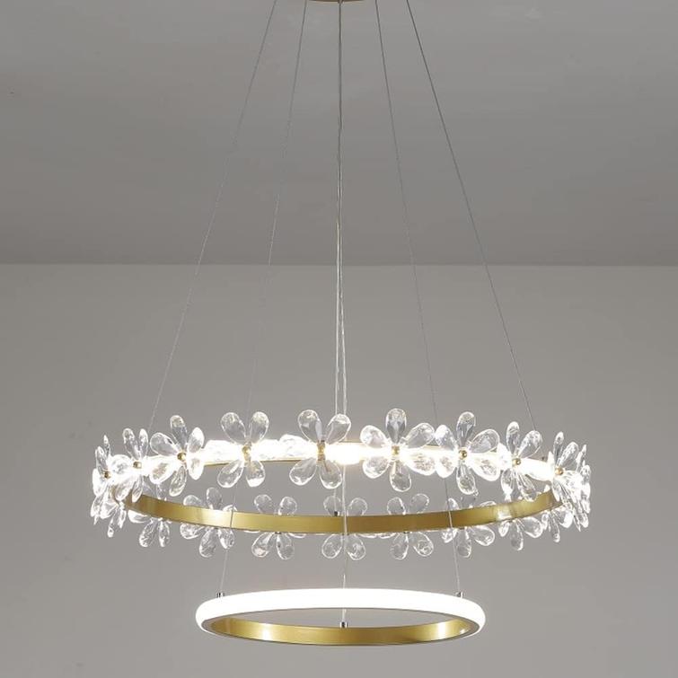 Flora Aura 80cm Dual-Ring K9 Crystal Chandelier