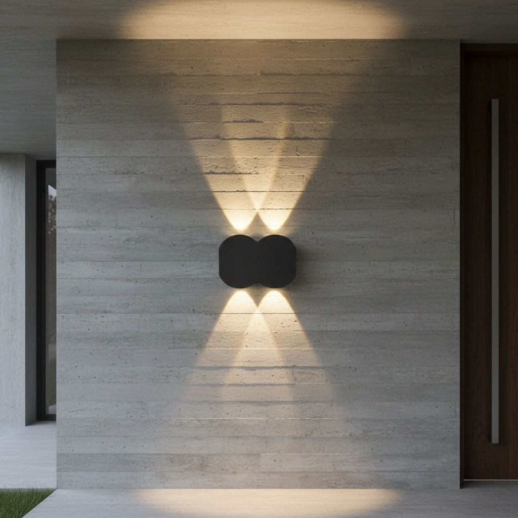 Gemini IP65 Architectural Up-Down Wall Sconce Angle 2