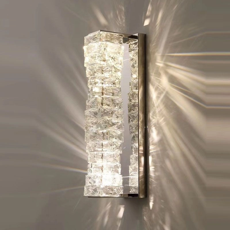 Glacier Ice Block 55cm Crystal Wall Sconce