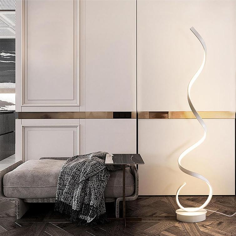 Helios 1500 Sculptural Spiral LED Floor Lamp