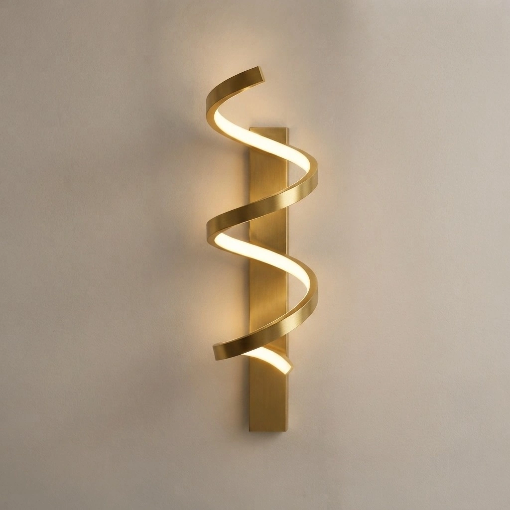 Helios Sculptural Spiral LED Wall Sconce