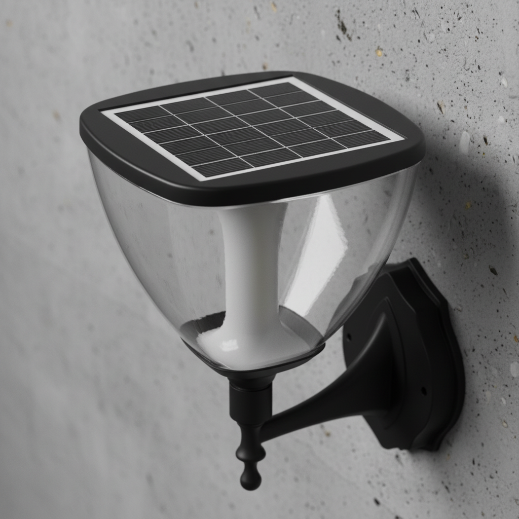 Helios Solar Garden Wall Sconce Angle 3