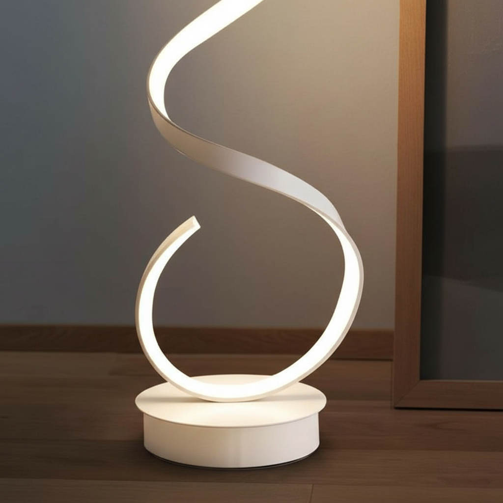 Helix 125cm Spiral LED Floor Lamp Angle 3