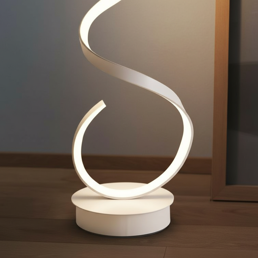 Helix 1.3m Sculptural LED Floor Lamp Angle 3