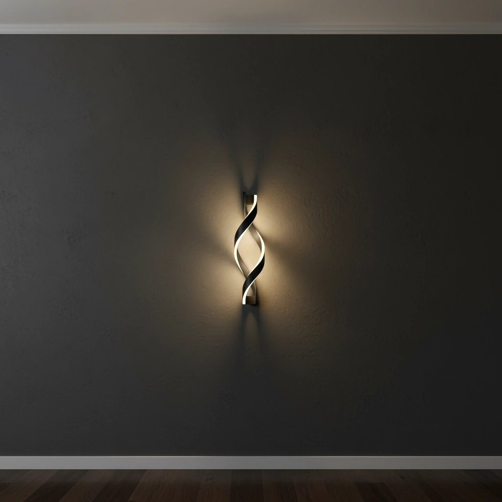 Helix 50cm Sculptural LED Wall Sconce Angle 4