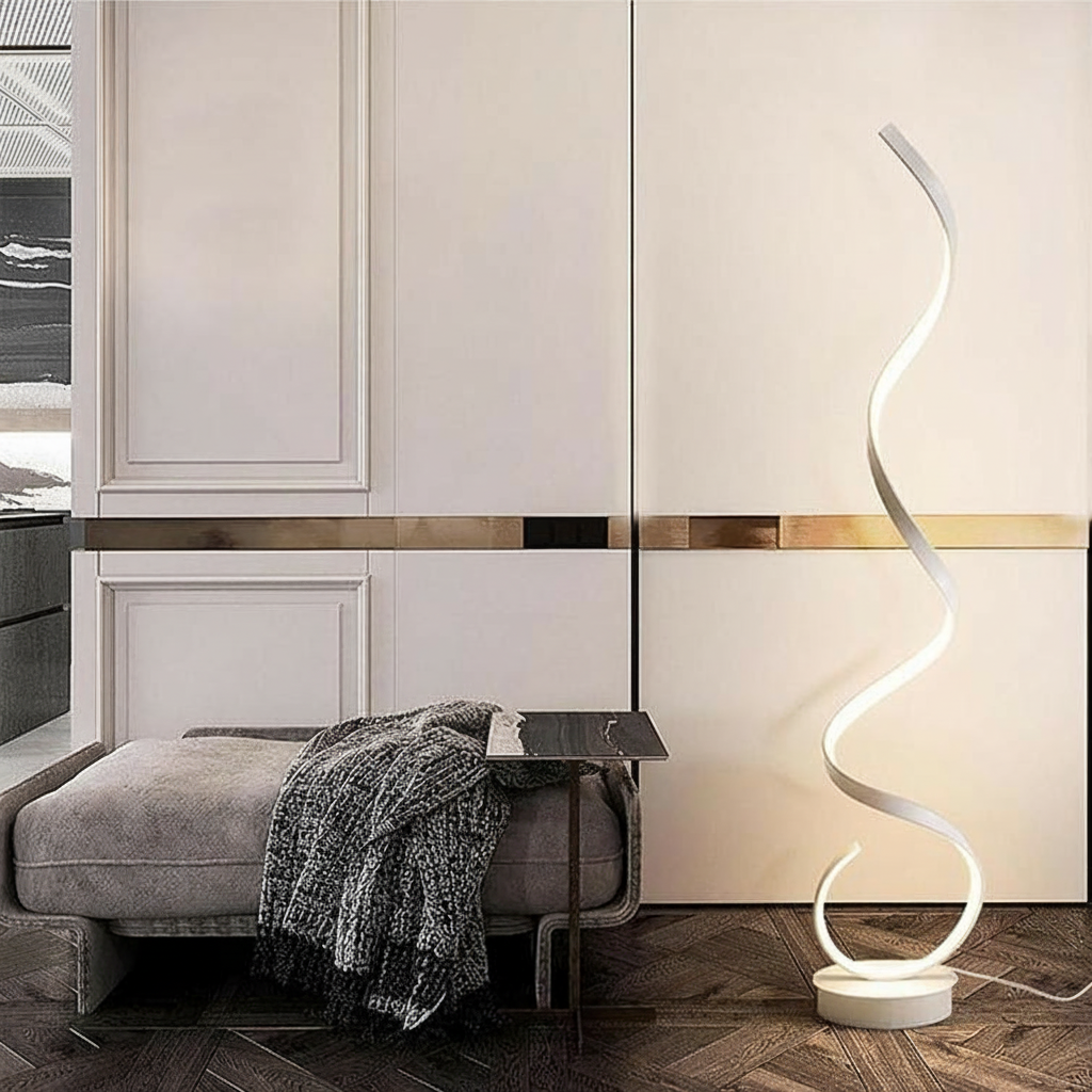 Helixia Sculptural LED Floor Lamp Primary Perspective