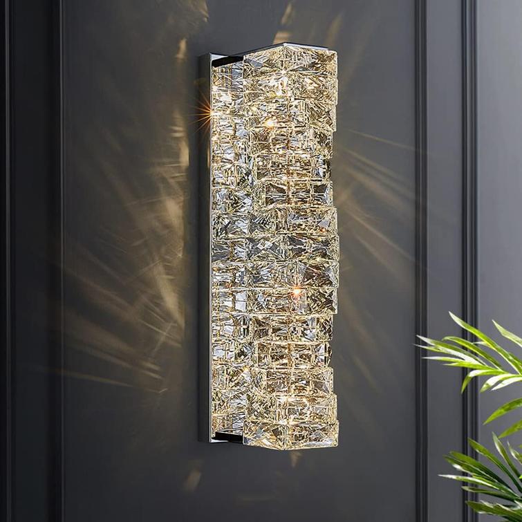 Ice Cube 45cm LED Crystal Wall Sconce