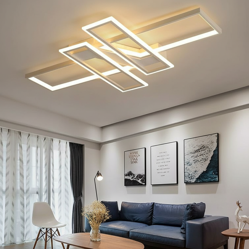 Interlace 110cm Geometric LED Ceiling Luminaire Angle 4