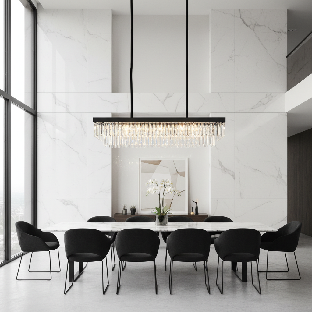 Kensington 100cm Linear K9 Crystal Chandelier Primary Perspective