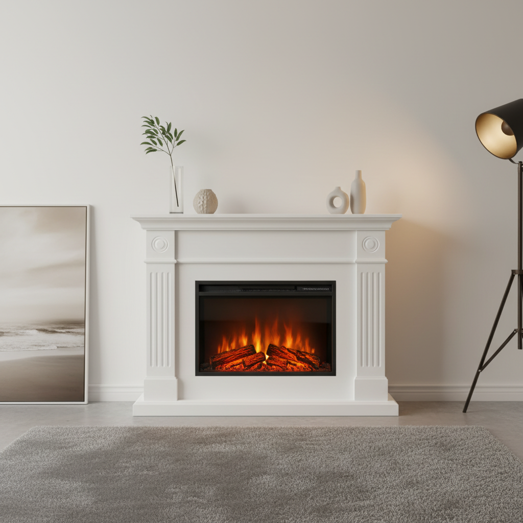 Kensington 43-inch Electric Mantel Fireplace Angle 2