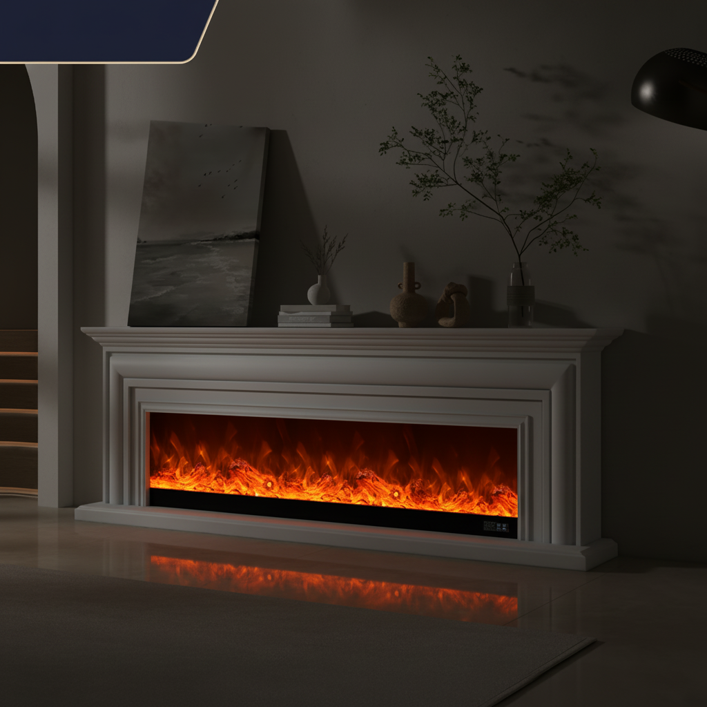 Kensington 43-inch Electric Mantel Fireplace Angle 4