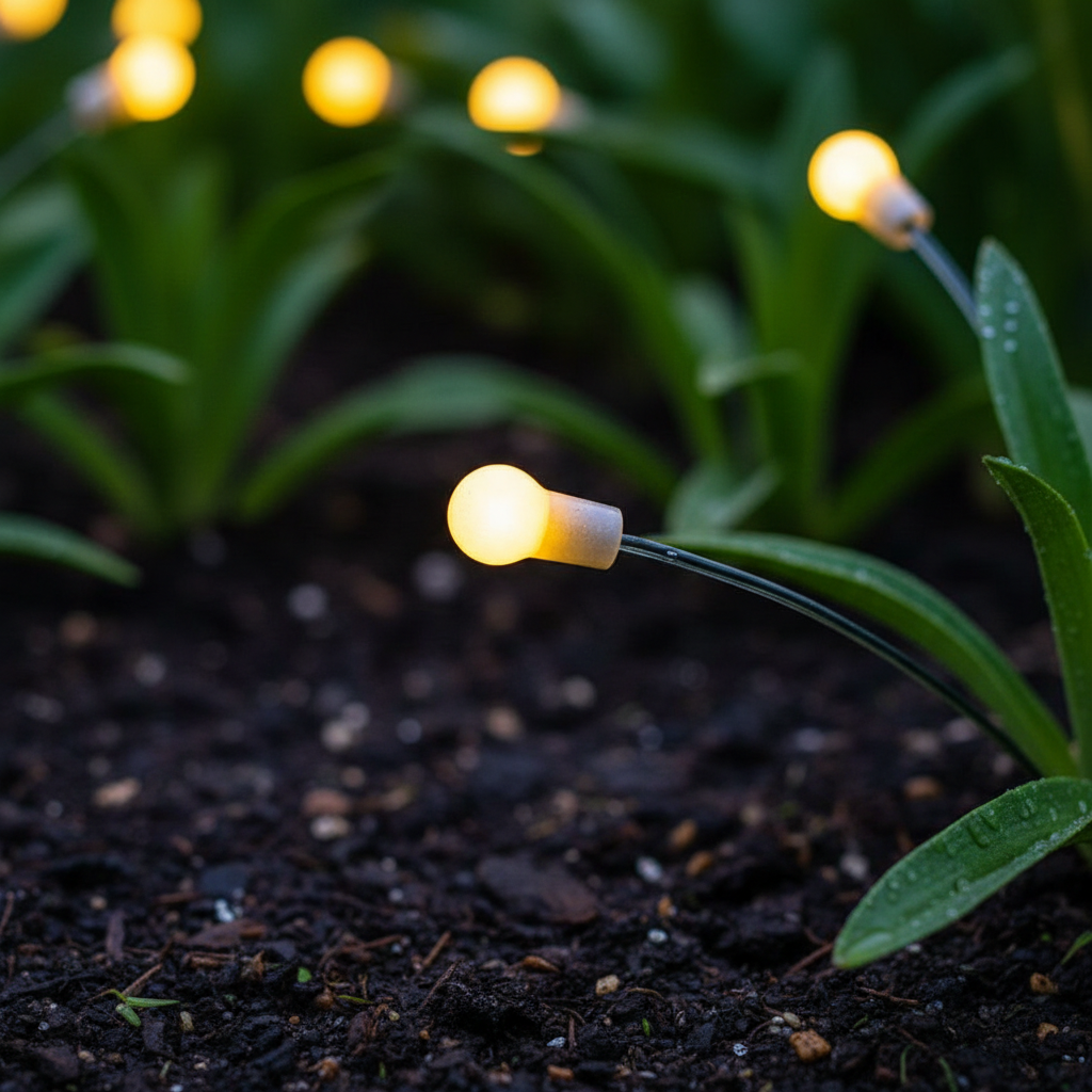 Lyra 10-Arm Solar Firefly Stake Light Angle 3