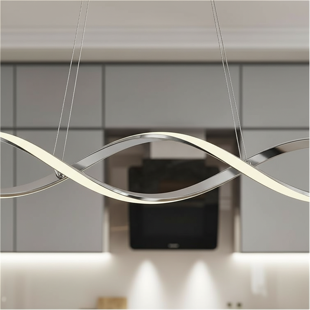 Onda 120cm Waveform LED Pendant Angle 3