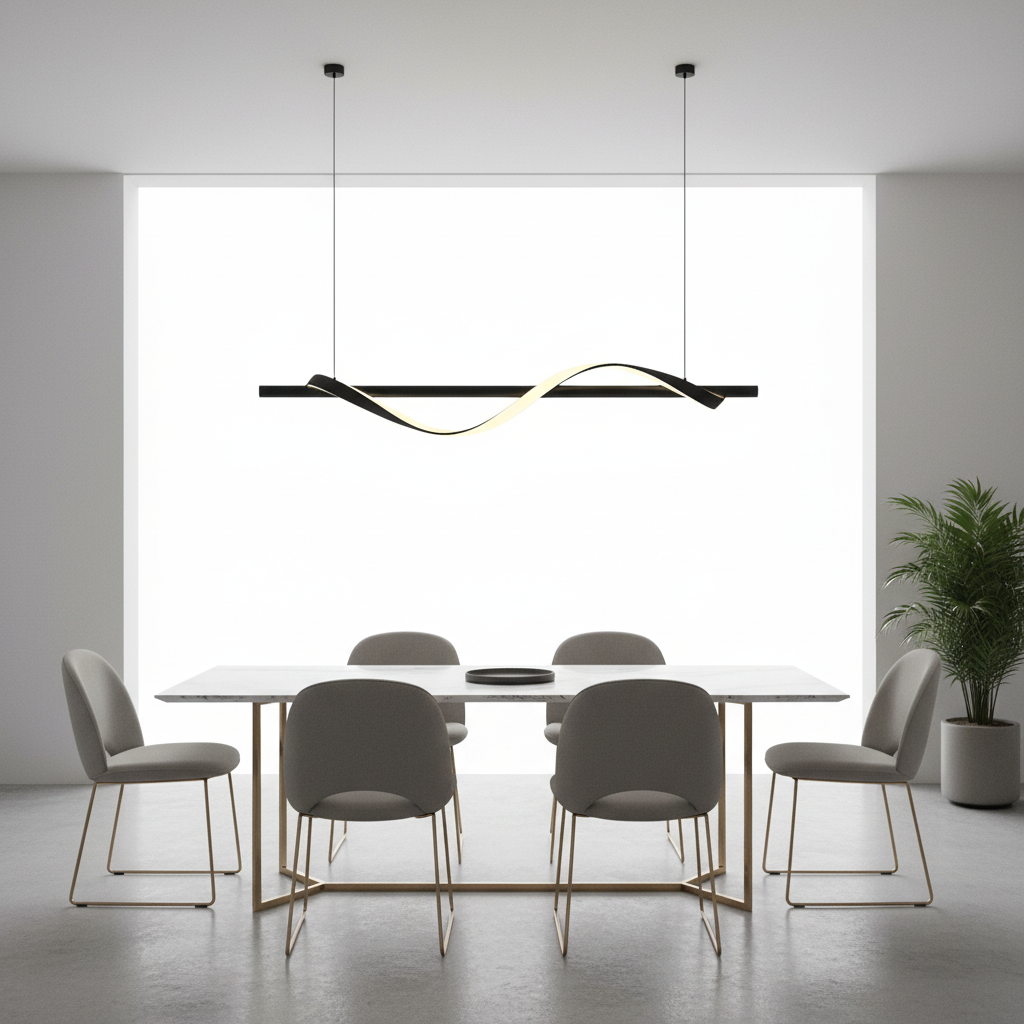 Ondula 120cm Wave LED Linear Pendant Primary Perspective