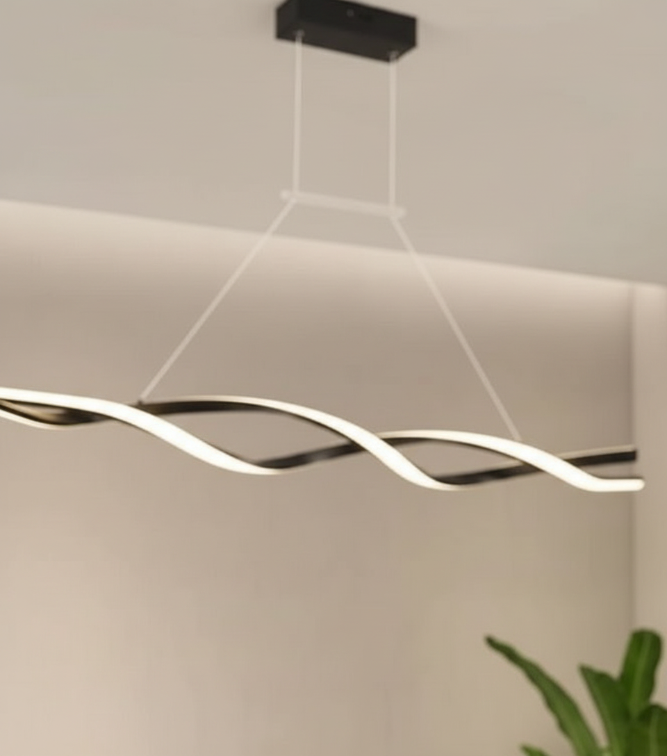 Ondula 120cm Wave LED Linear Pendant Angle 3
