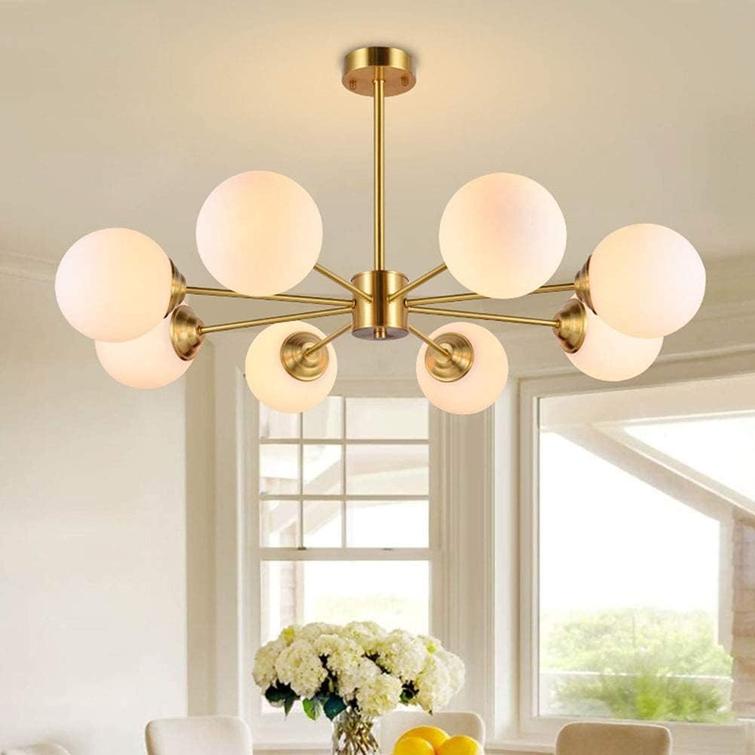 Orion 8-Globe Mid-Century Chandelier