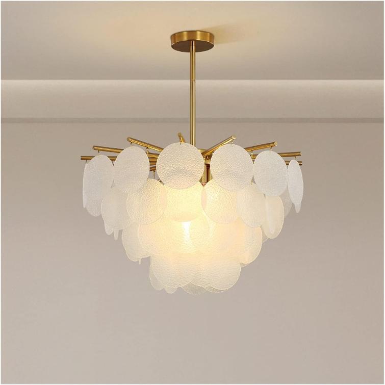Seraphina 65cm Textured Glass Disc Chandelier