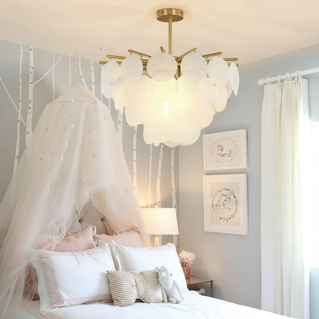 Seraphina 8-Arm Glass Petal Chandelier Primary Perspective