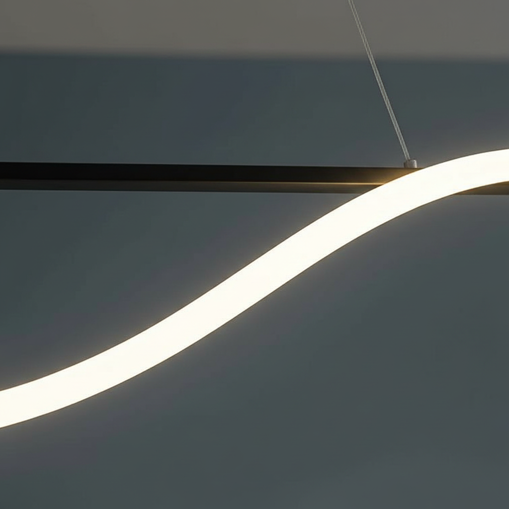 Serpentine Wave 120cm Linear LED Pendant Angle 3