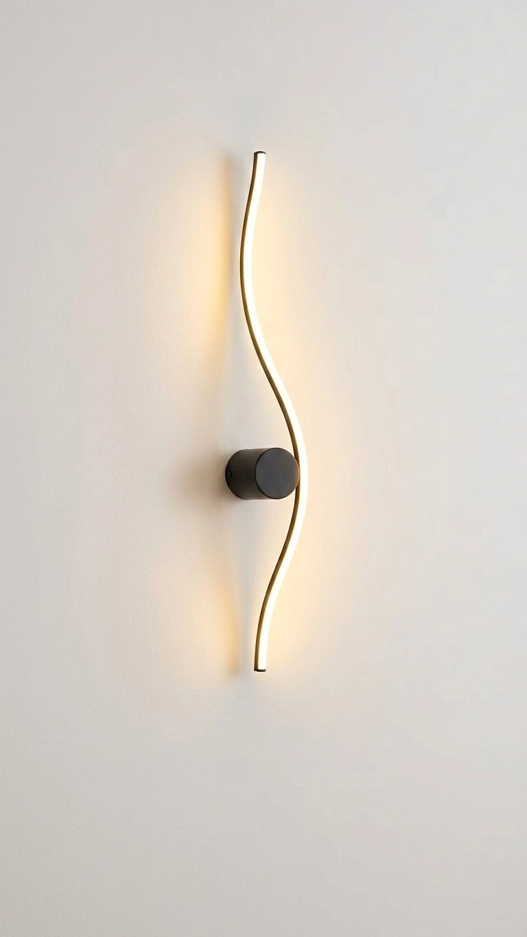 Serpentine Wave 45cm Sculptural LED Wall Sconce