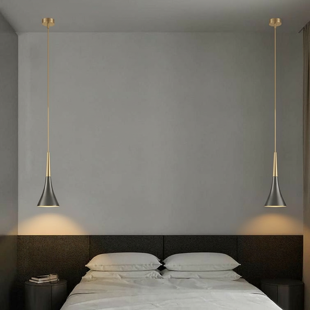 Sonata Trumpet Bedside Pendant Light Angle 2