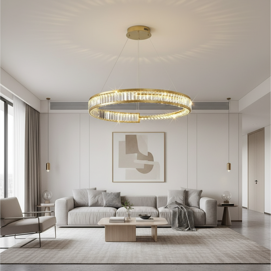 Stella Maris 80cm Split-Ring Crystal Chandelier Primary Perspective