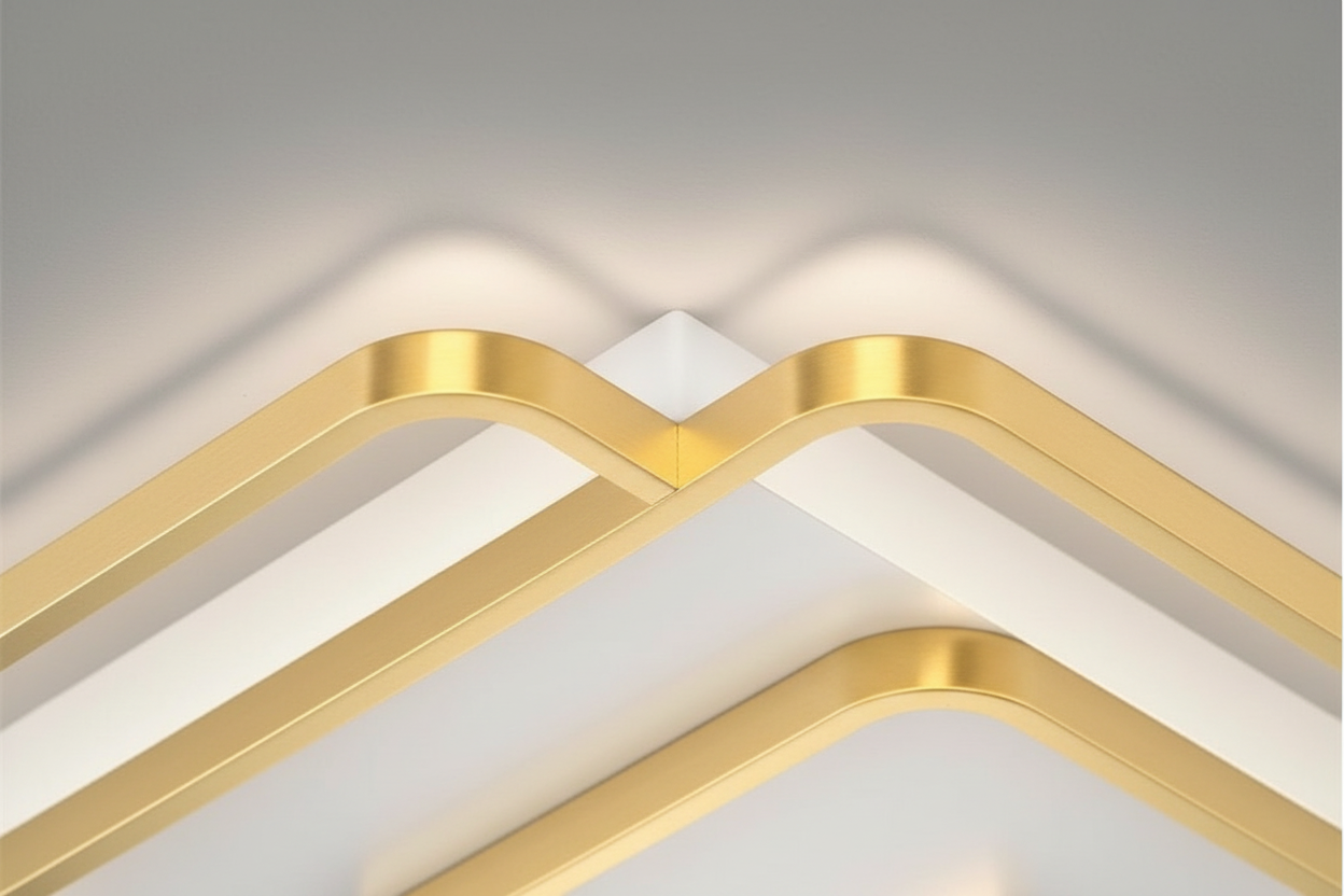 Vecta 50cm Geometric LED Ceiling Light Angle 3