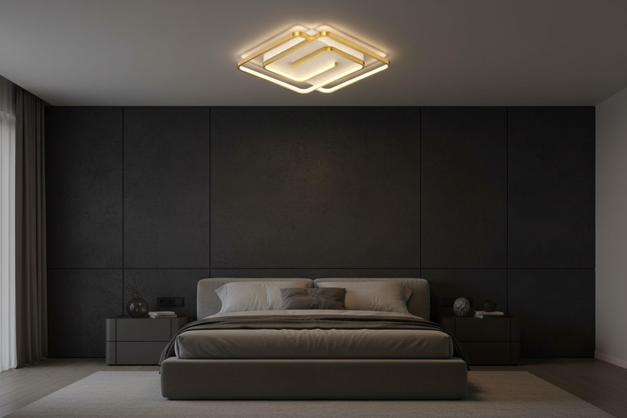Vecta 50cm Geometric LED Ceiling Light Angle 4