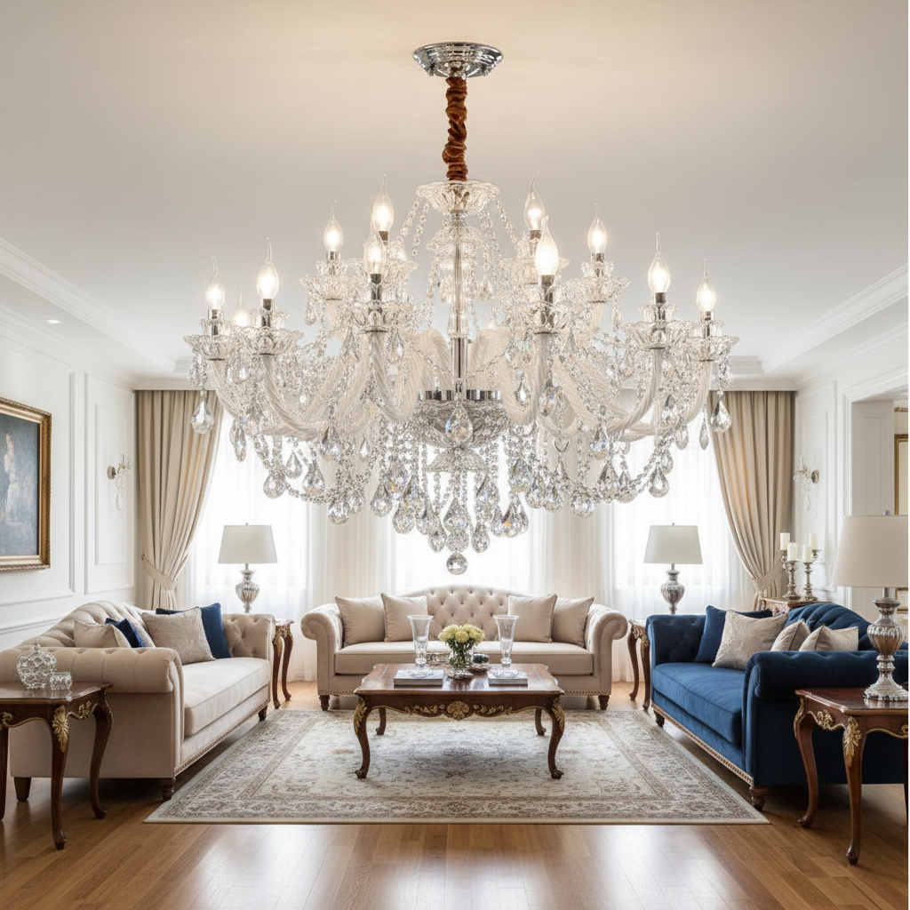 Versailles 1000mm 15-Arm K9 Crystal Chandelier Primary Perspective
