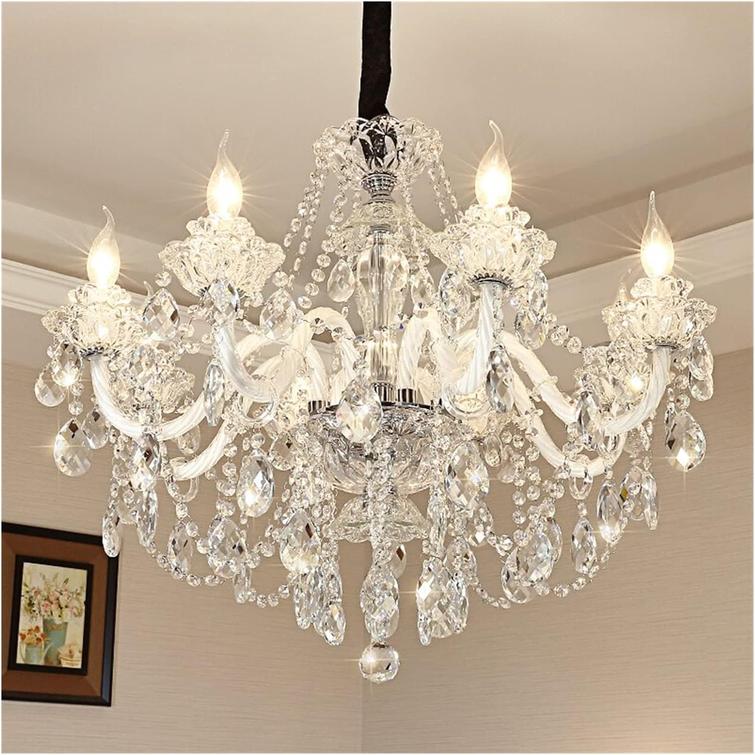 Versailles 6-Arm K9 Crystal Chandelier