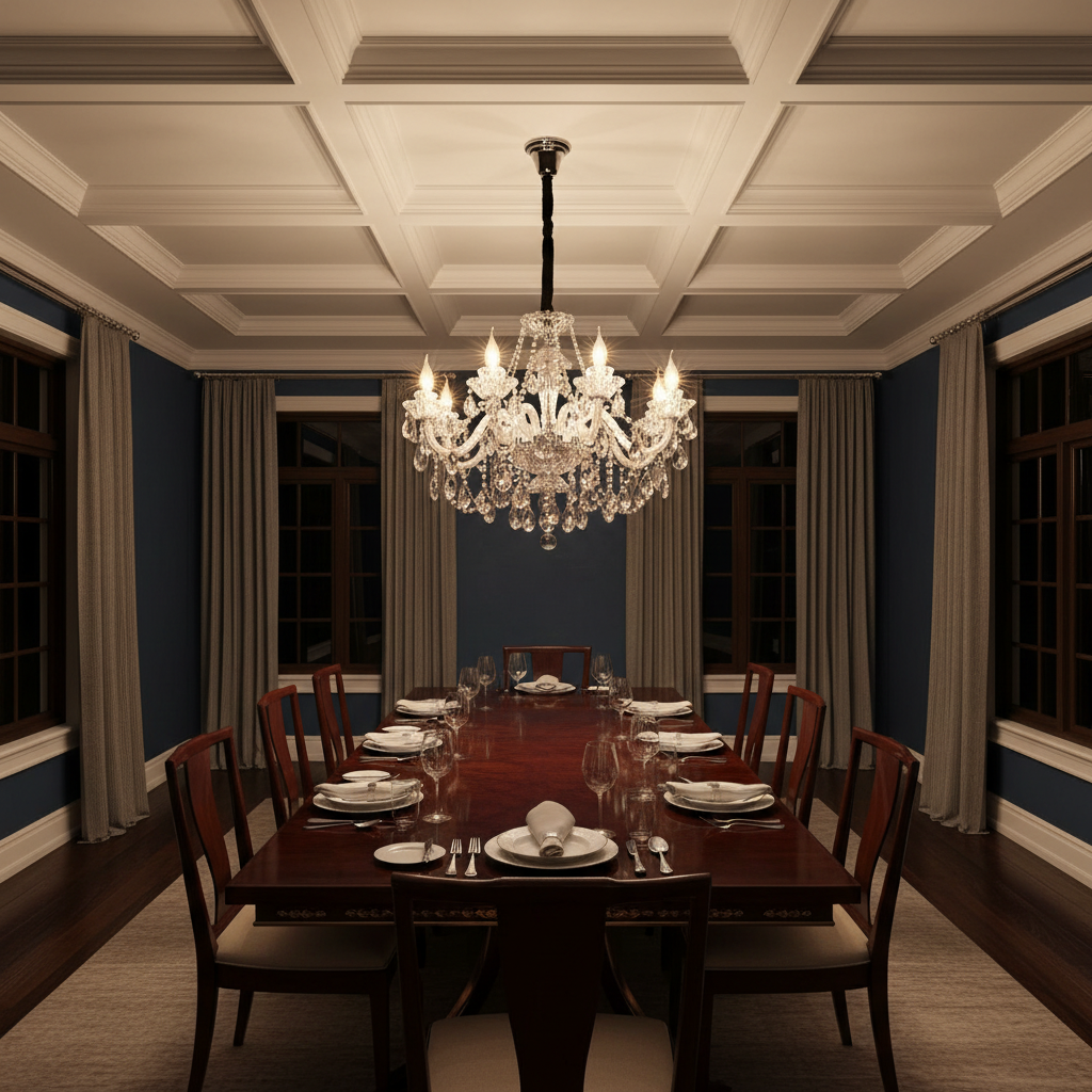 Versailles 6-Arm K9 Crystal Chandelier Angle 4