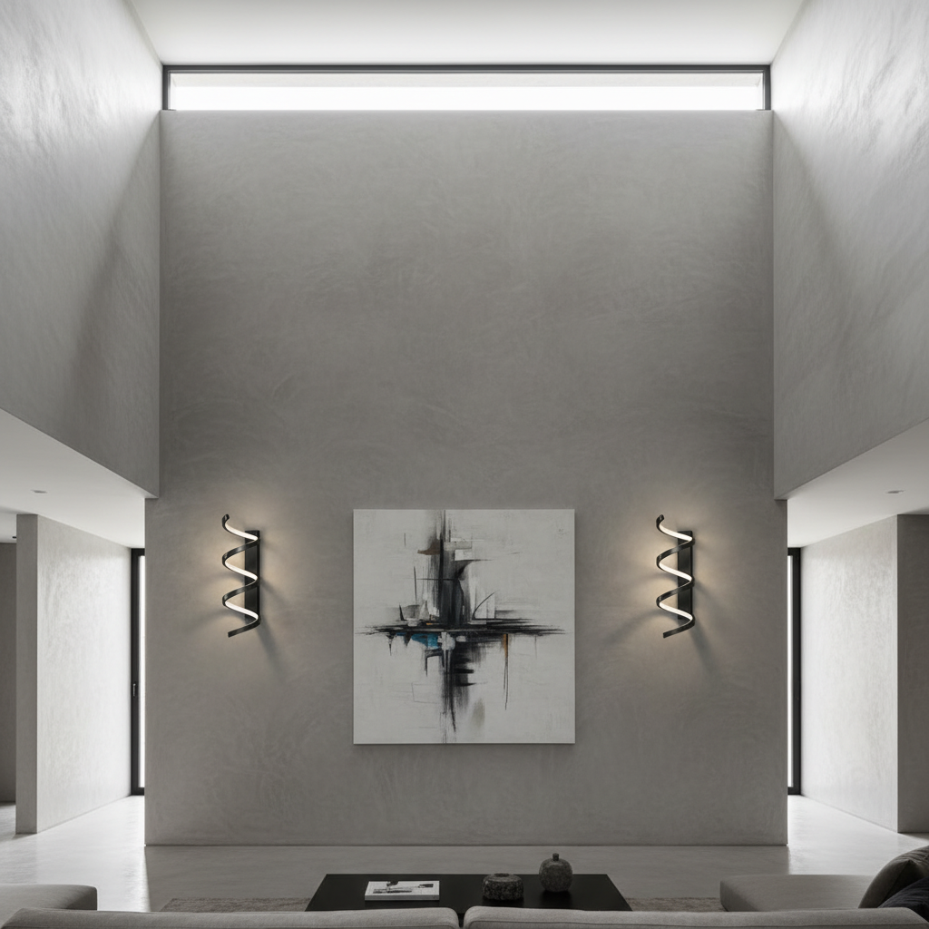 Vortex Spiral LED Wall Sconce Primary Perspective