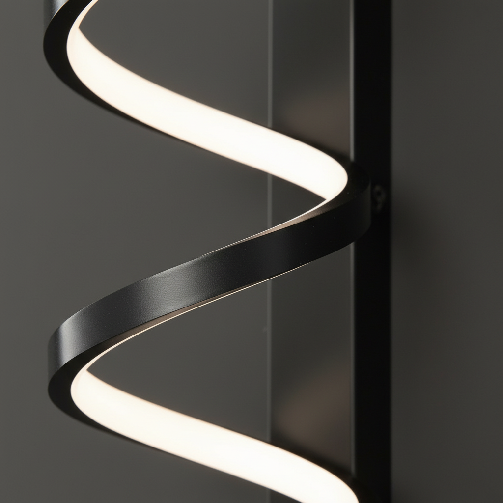 Vortex Spiral LED Wall Sconce Angle 3